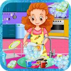 Girls House Dish Washing Kitch