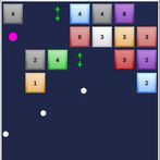 Shooting balls into blocks