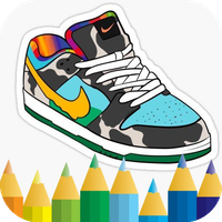 coloring sneakers