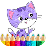 Kids Coloring Game Glitter