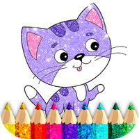 Kids Coloring Game Glitter