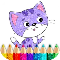 Kids Coloring Game Glitter
