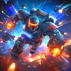 Robot armoured biped fighting