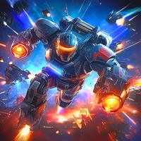 Robot armoured biped fighting