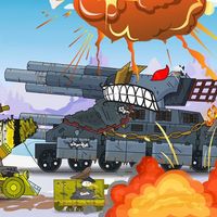 Tanks attack the enemy Cartoon