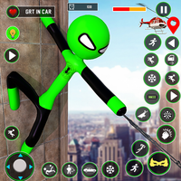 Super Stickman Rope Hero 3D