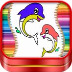 Sea creatures coloring book