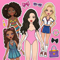Magic Paper Dolls Dress Up DIY