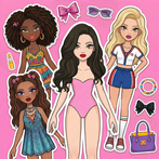 Magic Paper Dolls Dress Up DIY
