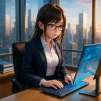Anime Games: Office Girl Sim
