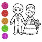 Wedding Coloring Glitter