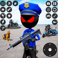 Stickman Bike Chase Crime Game