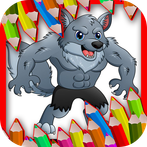 Evil Wolf Coloring Book