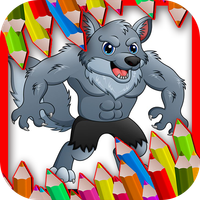 Evil Wolf Coloring Book