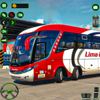 US Bus driving bus Driver 3D