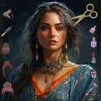 Indian Salon Hair Girl Dress