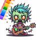 Coloring Kawaii Horror Chibi