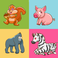 Animals Memory Game for Kids