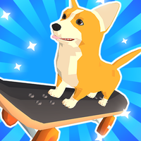 Skateboarding Dogs Race