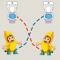 Twins Toilet Rush Puzzle Game