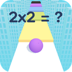 Math Run Ball 3D-sky 2048 race
