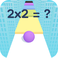 Math Run Ball 3D-sky 2048 race