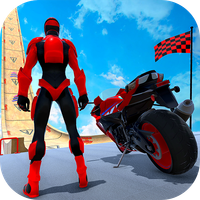 Superhero Bike Game Stunt Race