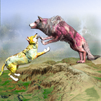 Wild Wolf Fighting Simulator