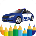 police car - coloring book
