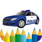 police car - coloring book