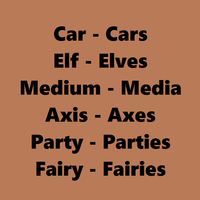 Guess The Plural Form Game