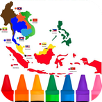 southeast Asia Coloring Map