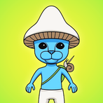 Shooting Blue Cat-Smurf