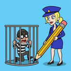 Draw Happy Police: Save all