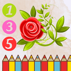 Rose flower day: Coloring book