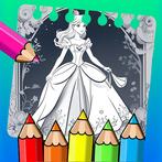 لعبة تلوين السندريلا والاميرة