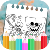 Huggy vs FNF Horror Coloring