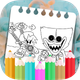 Huggy vs FNF Horror Coloring