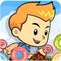 Boy Collecting Donuts