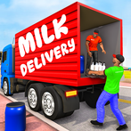 Cow Milk Delivery Truck Games