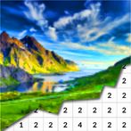 Landscape Pixel Art Coloring