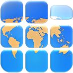 Sliding geographic puzzle