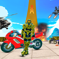 Robot Motor Bike Stunt 3D Game