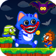 Monster Bleu Cat Adventure