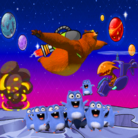 Grizzy & the Lemmings in space