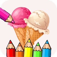 coloring sweet ice cream boba