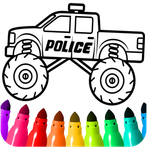Monster Truck & Cars Coloring