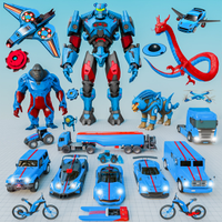 US Police Car Robot Fight Game