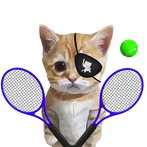 Cat Meow Tennis Sport Battle