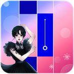 Wednesday Addams tiles piano